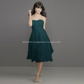 Empire Sweetheart Knee-length Chiffon Two-layer